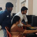 Students learning in a computer lab in India