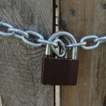 Padlock and chain symbolising cybersecurity