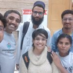Group of developers at a hackathon