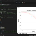 Python code and chart output on a screen